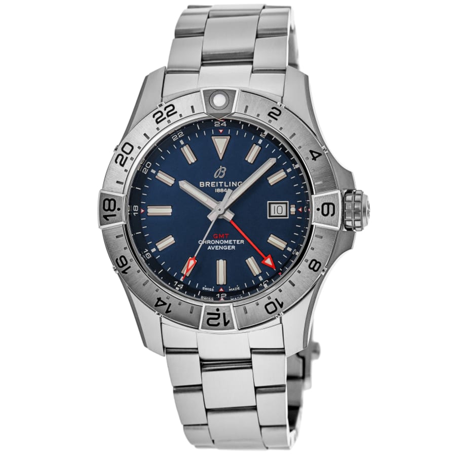 Breitling Avenger Automatic GMT 44 Blue Dial Stainless Steel Men's Watch A32320101C1A1