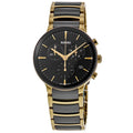 Rado Centrix Quartz Chronograph Black Dial Two-Tone Ceramic & Stainless Steel Men's Watch R30211152