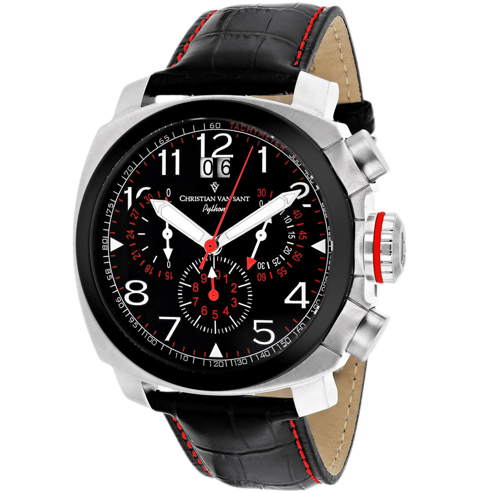Christian Van Sant Men's Grand Python Black Round 48mm