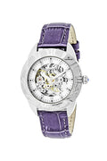 Godiva Automatic MOP Leather-Band Watch