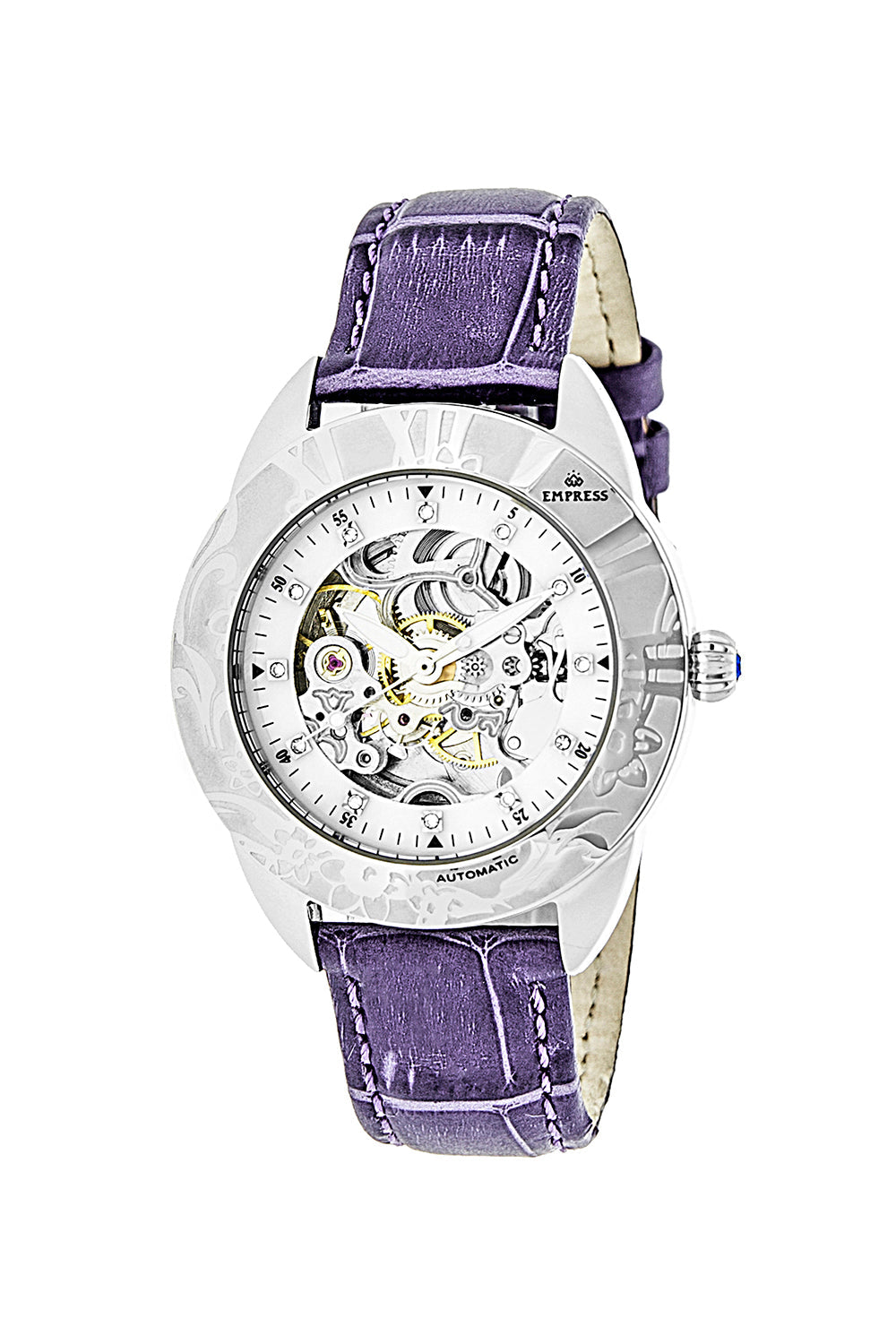 Godiva Automatic MOP Leather-Band Watch