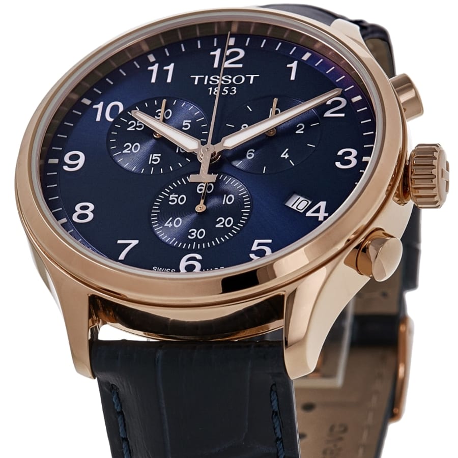Tissot Chrono XL Classic Blue Dial Leather Strap Men's Watch T116.617.36.042.00
