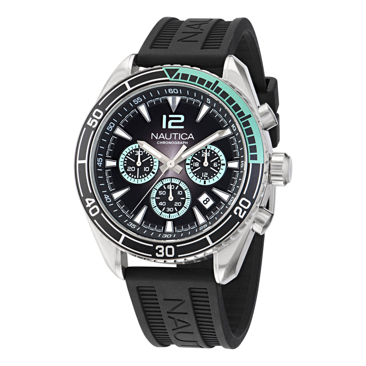 Nautica Mens Key Biscane Silicone Watch