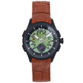 Solstice Automatic Semi-Skeleton Watch - Brown/Green