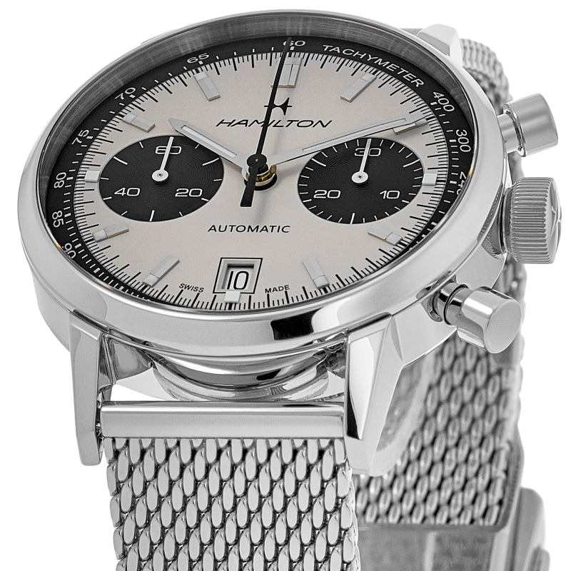 Hamilton American Classic INTRA-MATIC AUTO White Chronograph Dial Men's Watch H38416111