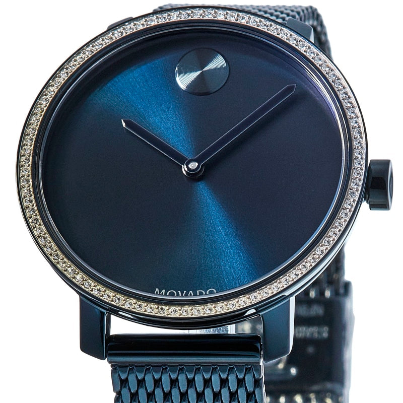 Movado Bold Shimmer Blue Dial Blue Steel Women's Watch 3600780