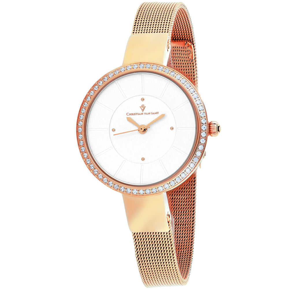 Christian Van Sant Women's Reign Silver Round 32mm