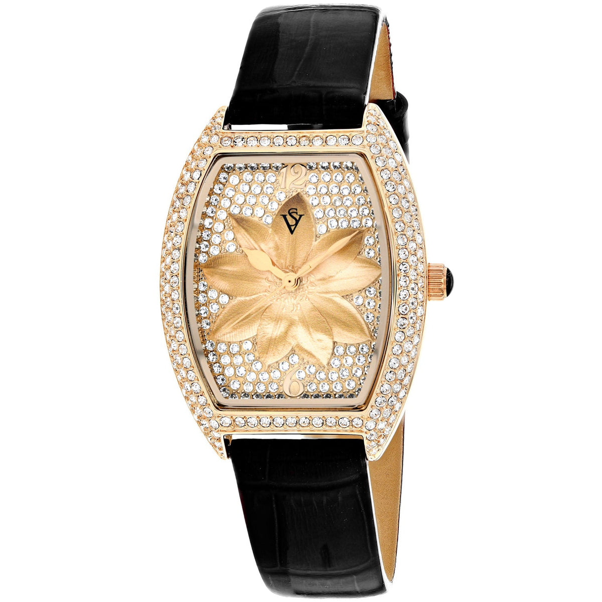Christian Van Sant Women's Lotus Rose Gold Tonneau 36mm