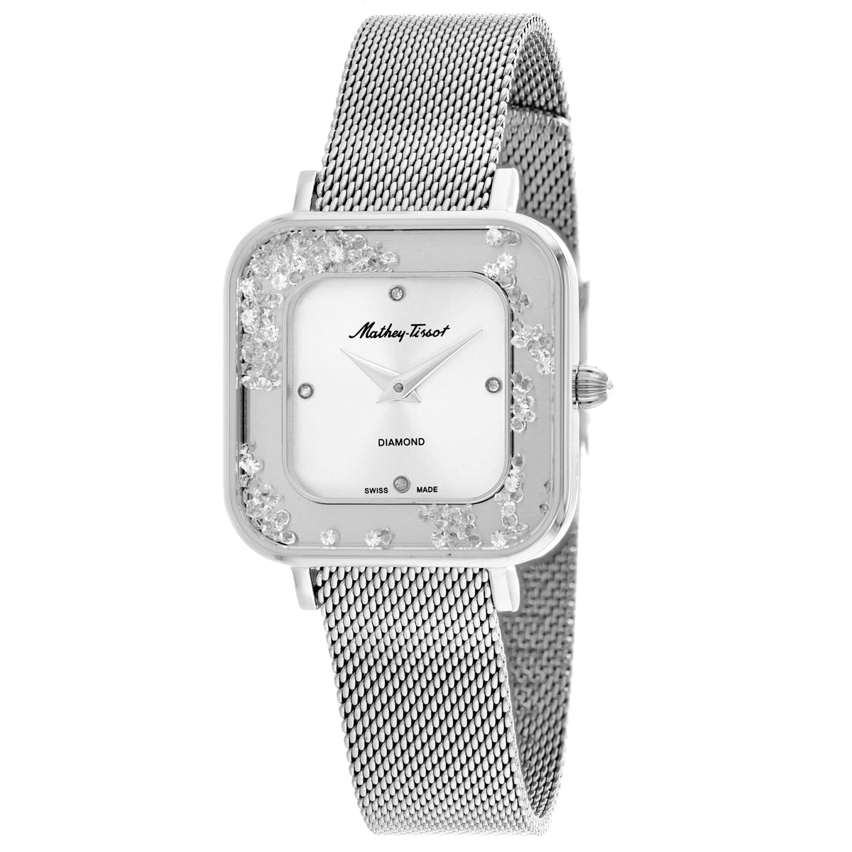 Mathey Tissot Women's Gemina Silver Dial Watch