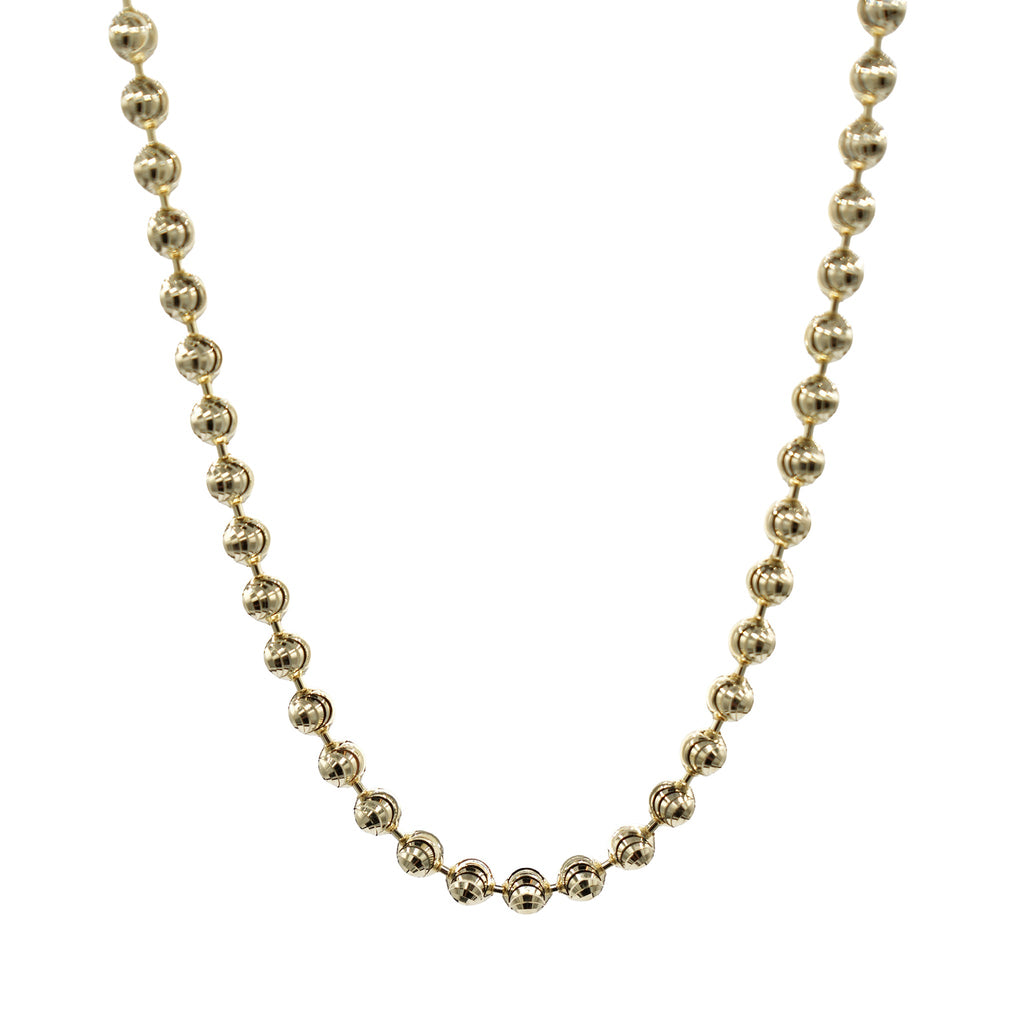 Moon Cut Ball Chain in Solid Gold - 4mm