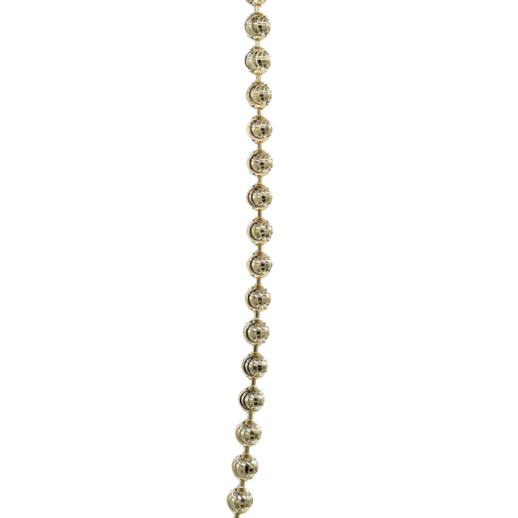 Moon Cut Ball Chain in Solid Gold - 4mm
