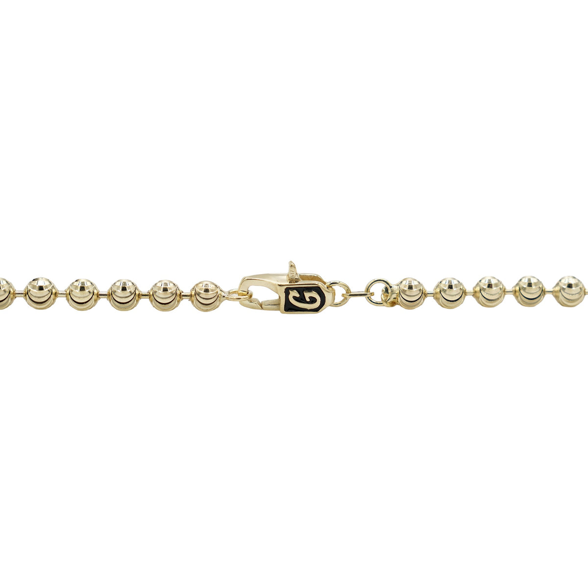 Moon Cut Ball Chain in Solid Gold - 4mm