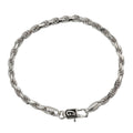 Rope Chain Bracelet in Sterling Silver - 4mm