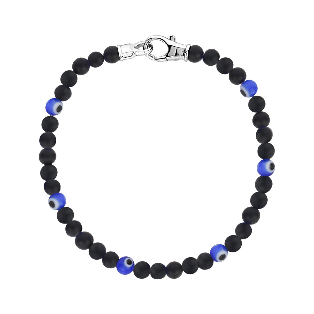 Black Onyx Evil Eye Bracelet | 4MM