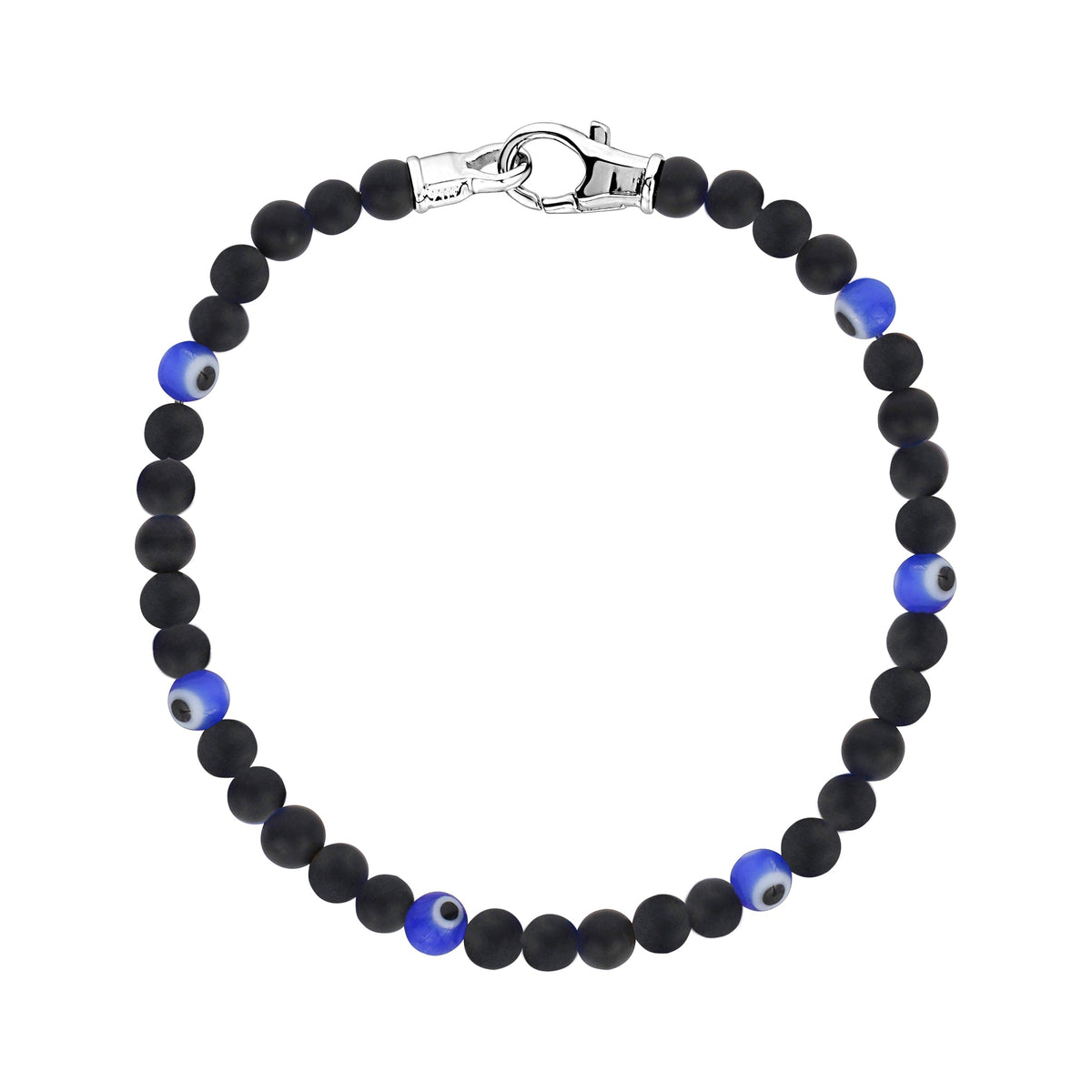 Black Onyx Evil Eye Bracelet | 4MM