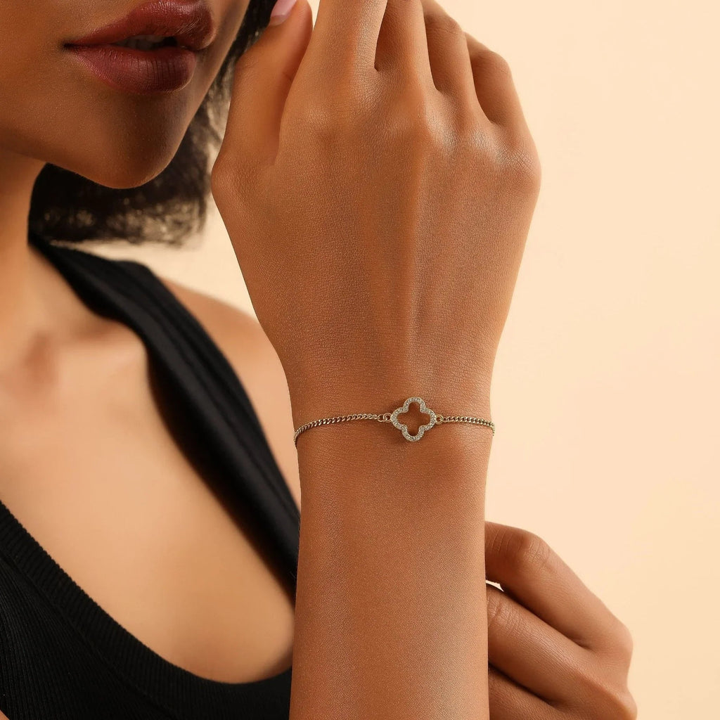 Iced Lucky Bracelet w/ Cuban Chain