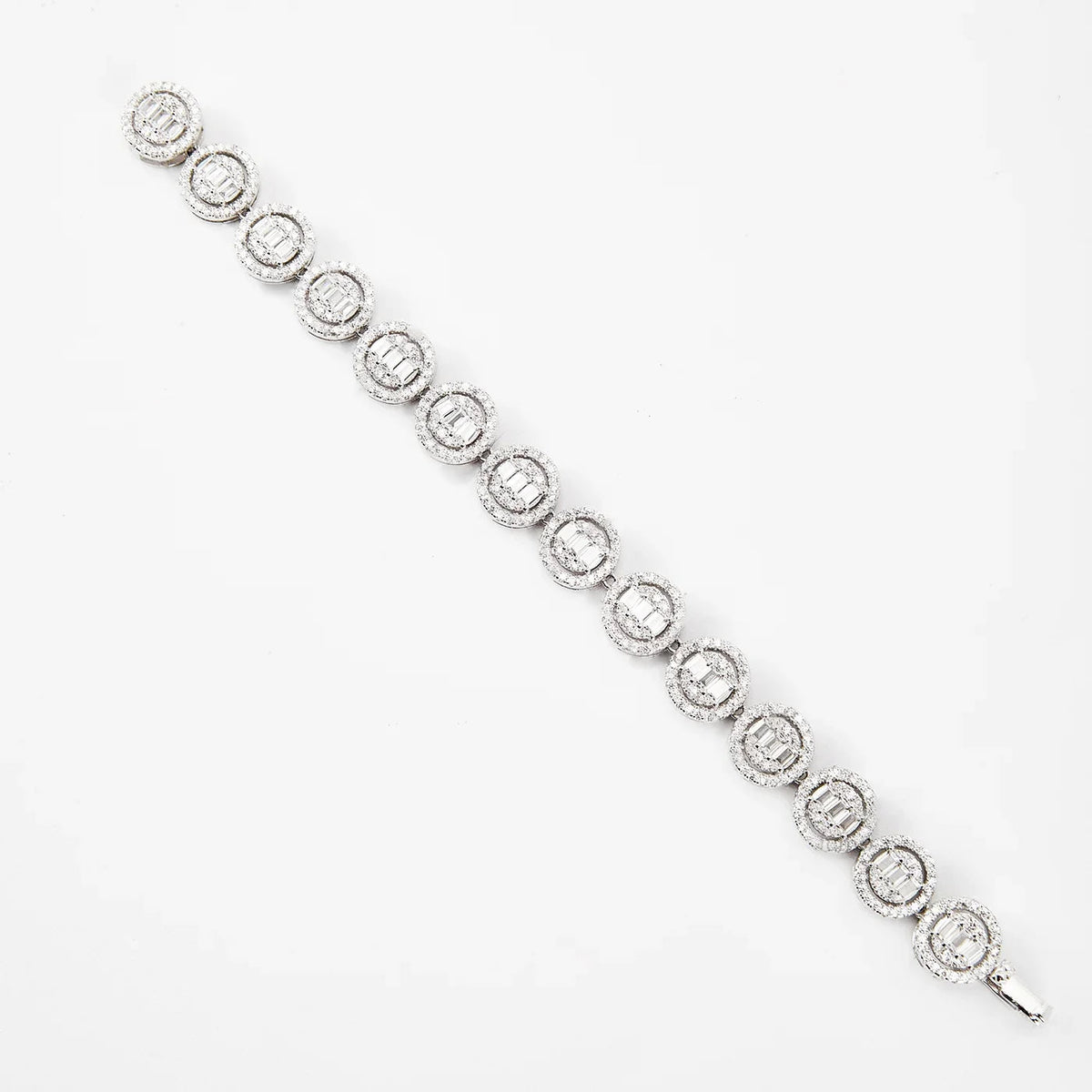 Iced Halo Tennis Bracelet