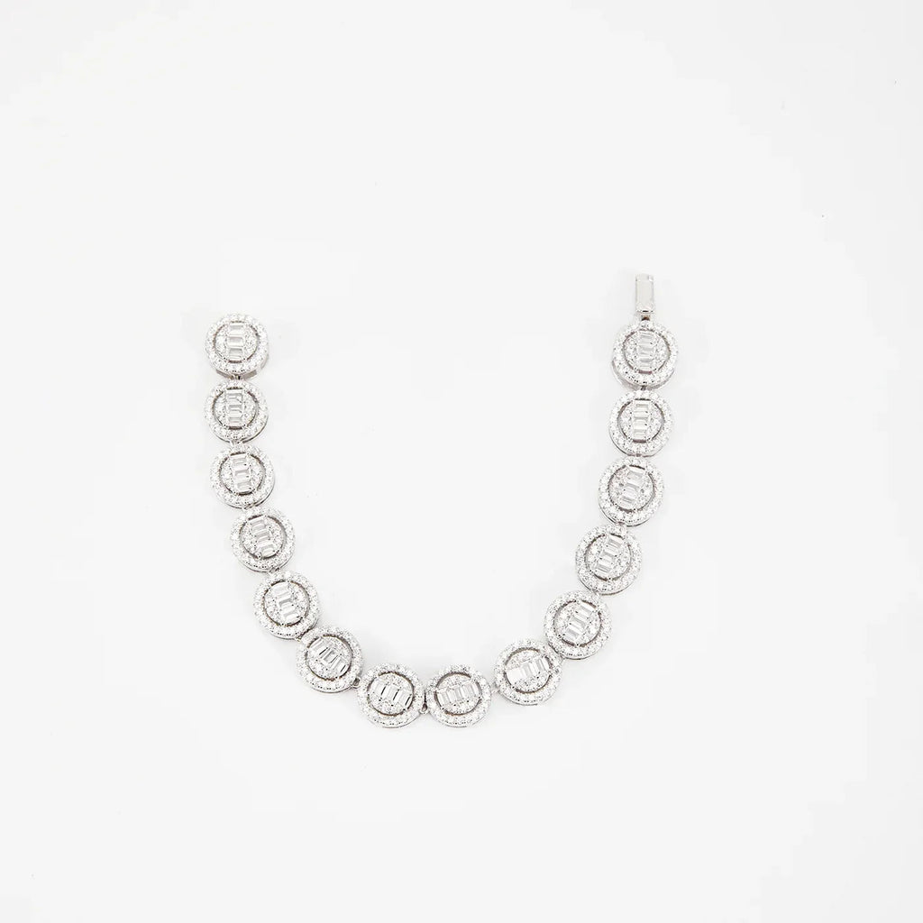 Iced Halo Tennis Bracelet