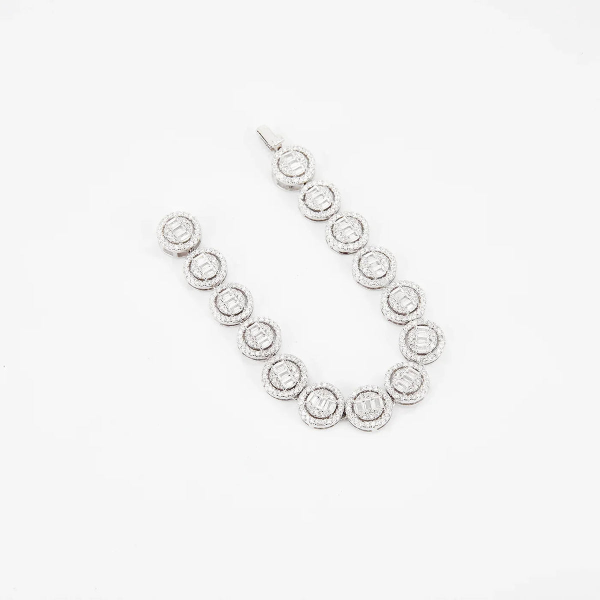 Iced Halo Tennis Bracelet