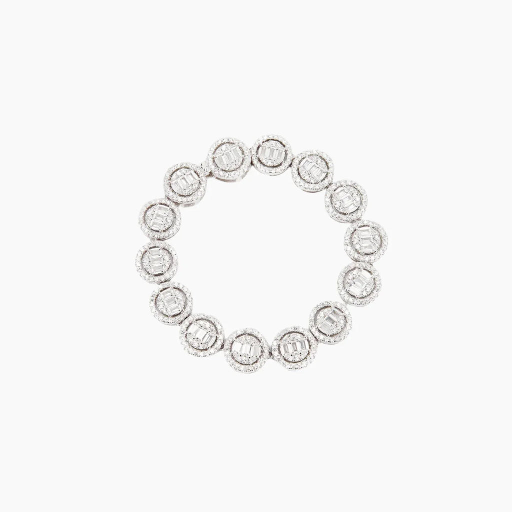 Iced Halo Tennis Bracelet