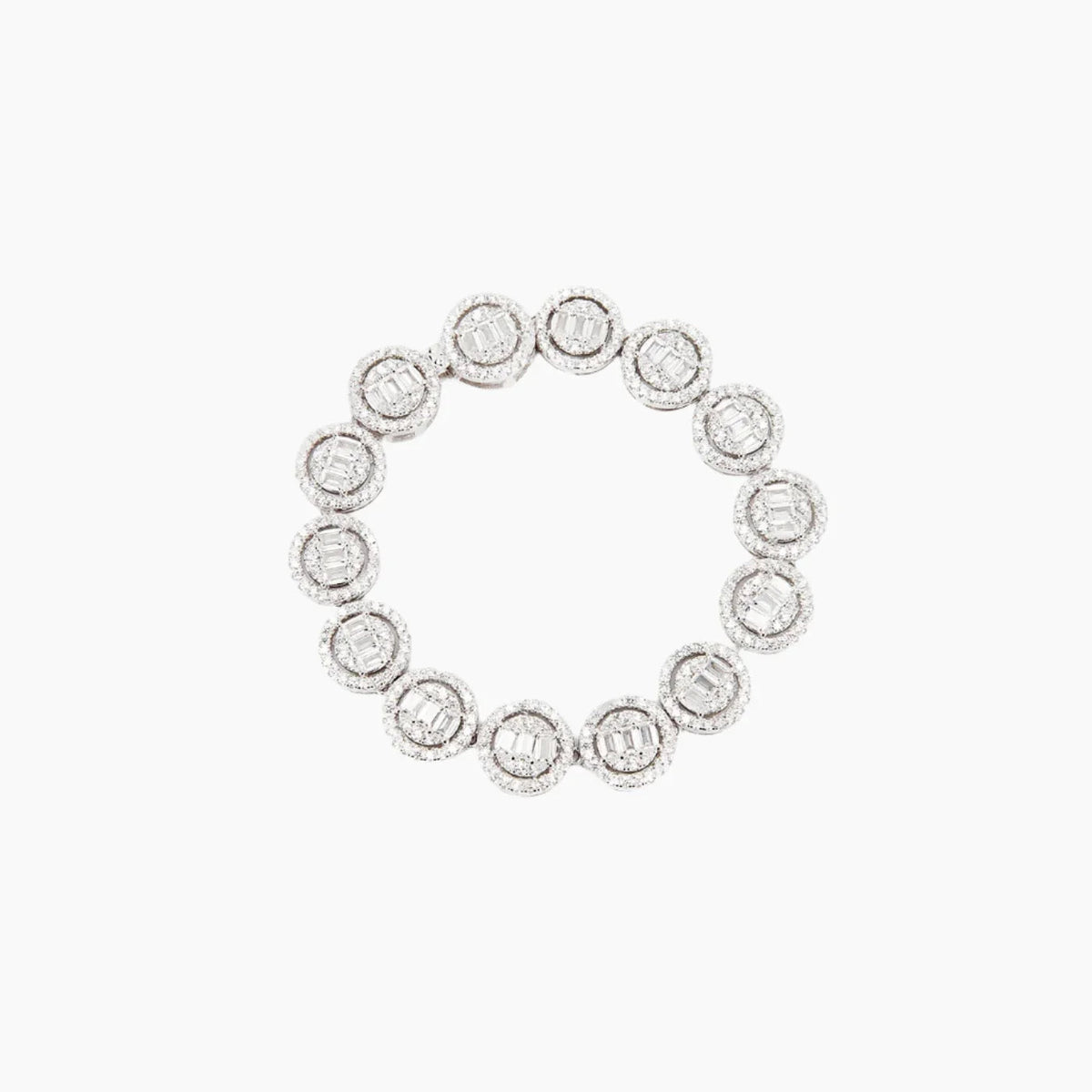 Iced Halo Tennis Bracelet
