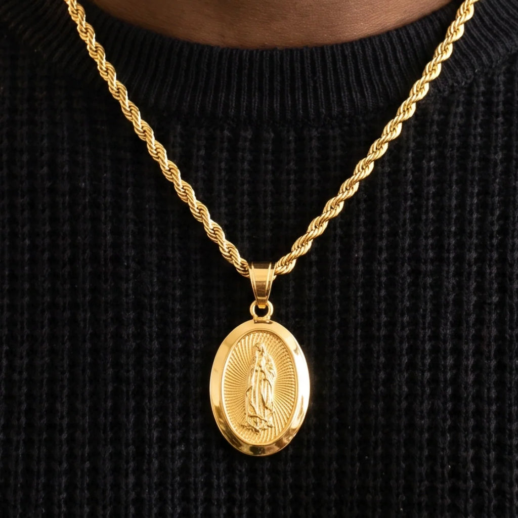Virgin Mary Pendant (Gold)