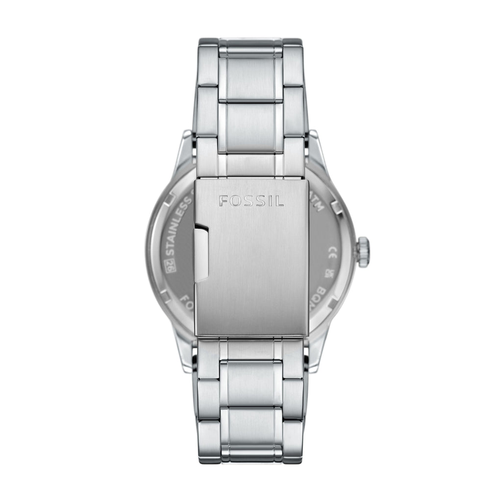 Fossil Men's Flynn 48mm Multifunction Silver-Tone Bracelet Watch