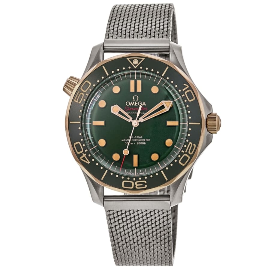 Omega Seamaster Diver 300M Automatic Green Dial Titanium Men's Watch 210.90.42.20.10.001