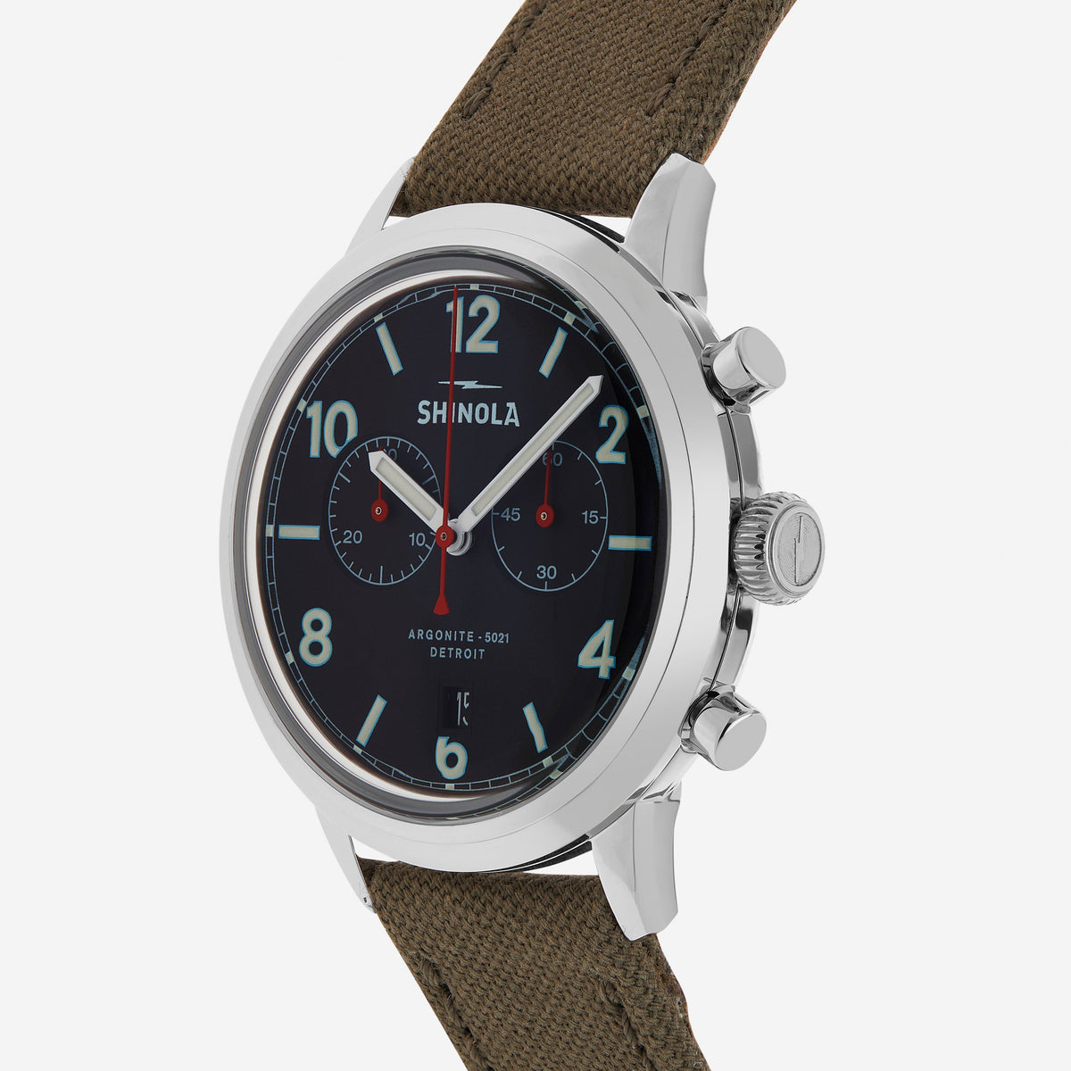 SHINOLA Detroit Men's The Traveler S0120245782 2 Eye Chronograph Watch