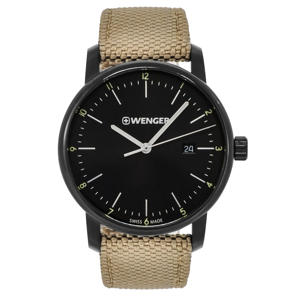 WENGER SWISS ARMY Men's Urban Classic 42mm Black Dial Watch 01.1741.138