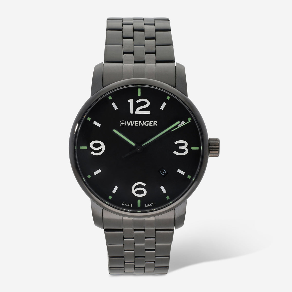 Wenger Swiss Army Men's 01.1741.119 Urban Metropolitan Black Dial Watch 42 mm