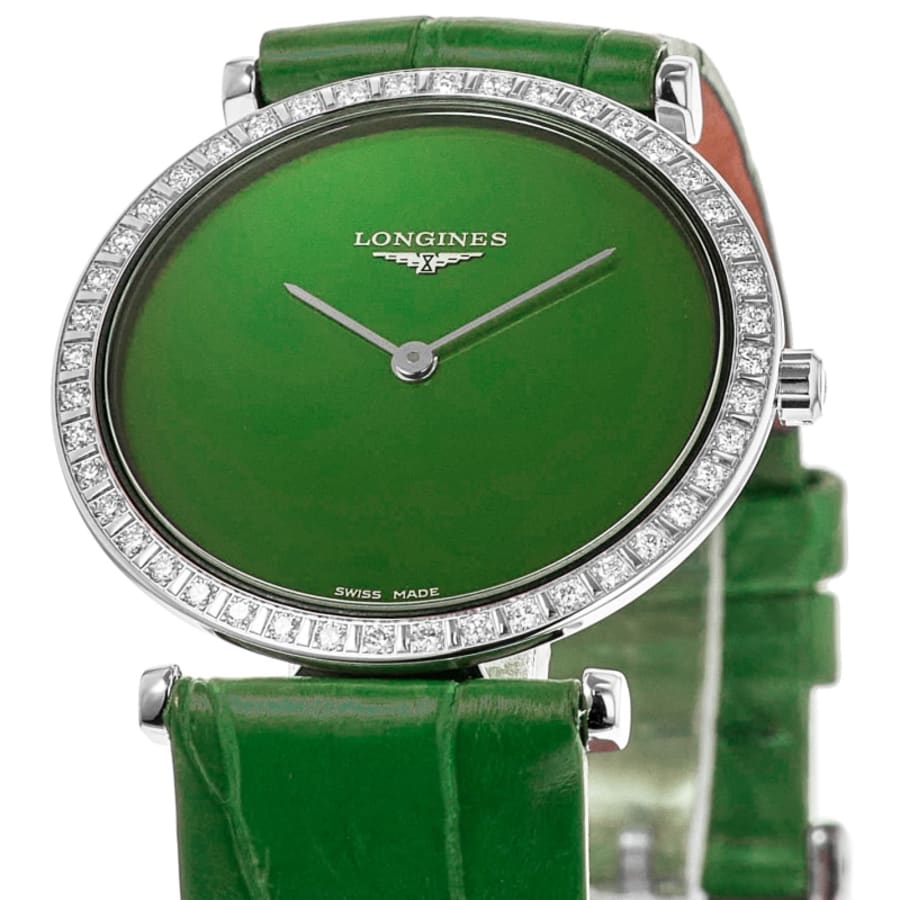 Longines La Grande Classique Quartz Green Dial Leather Strap Women's Watch L4.523.0.60.2