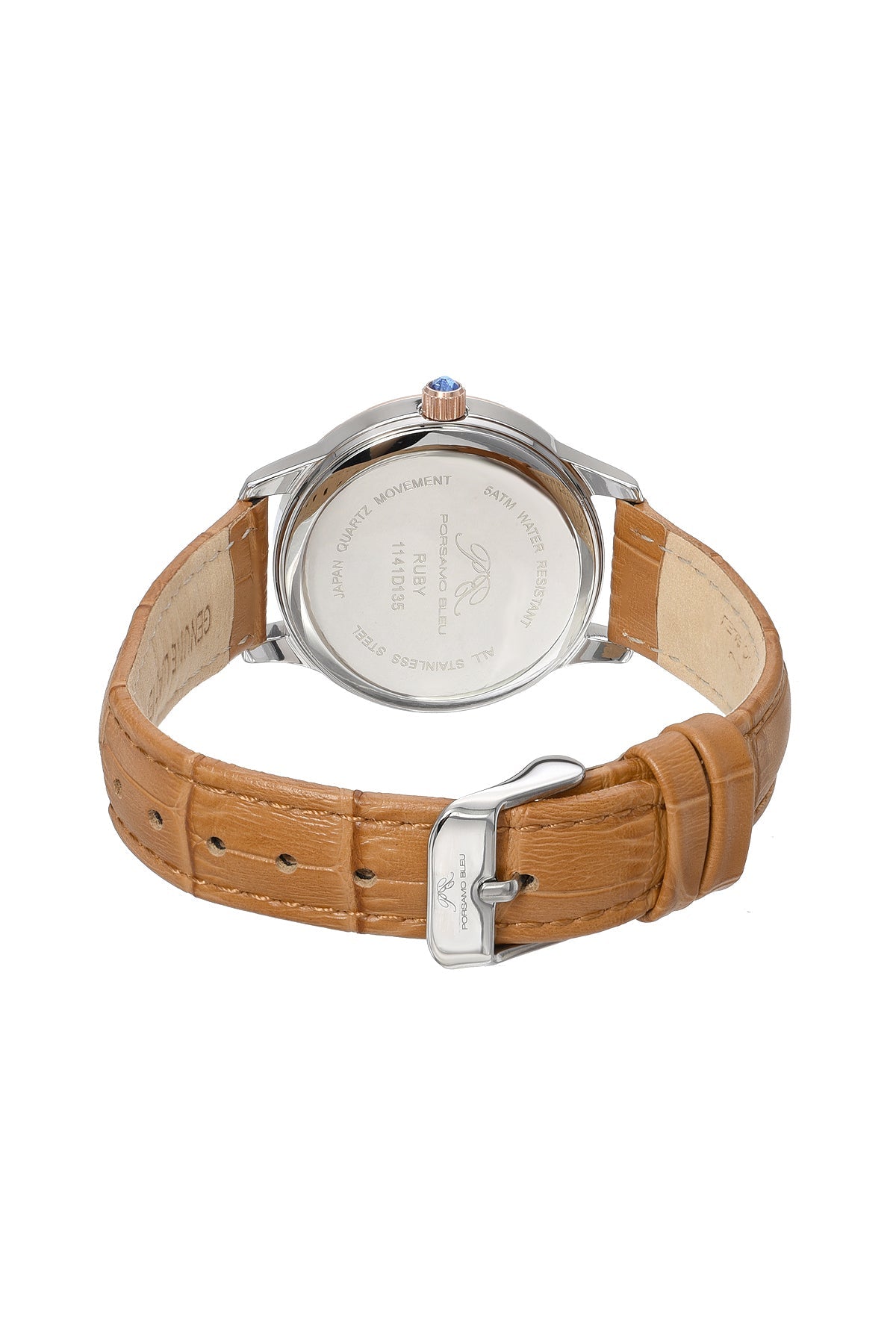 Ruby Women's Cognac Crystal Watch