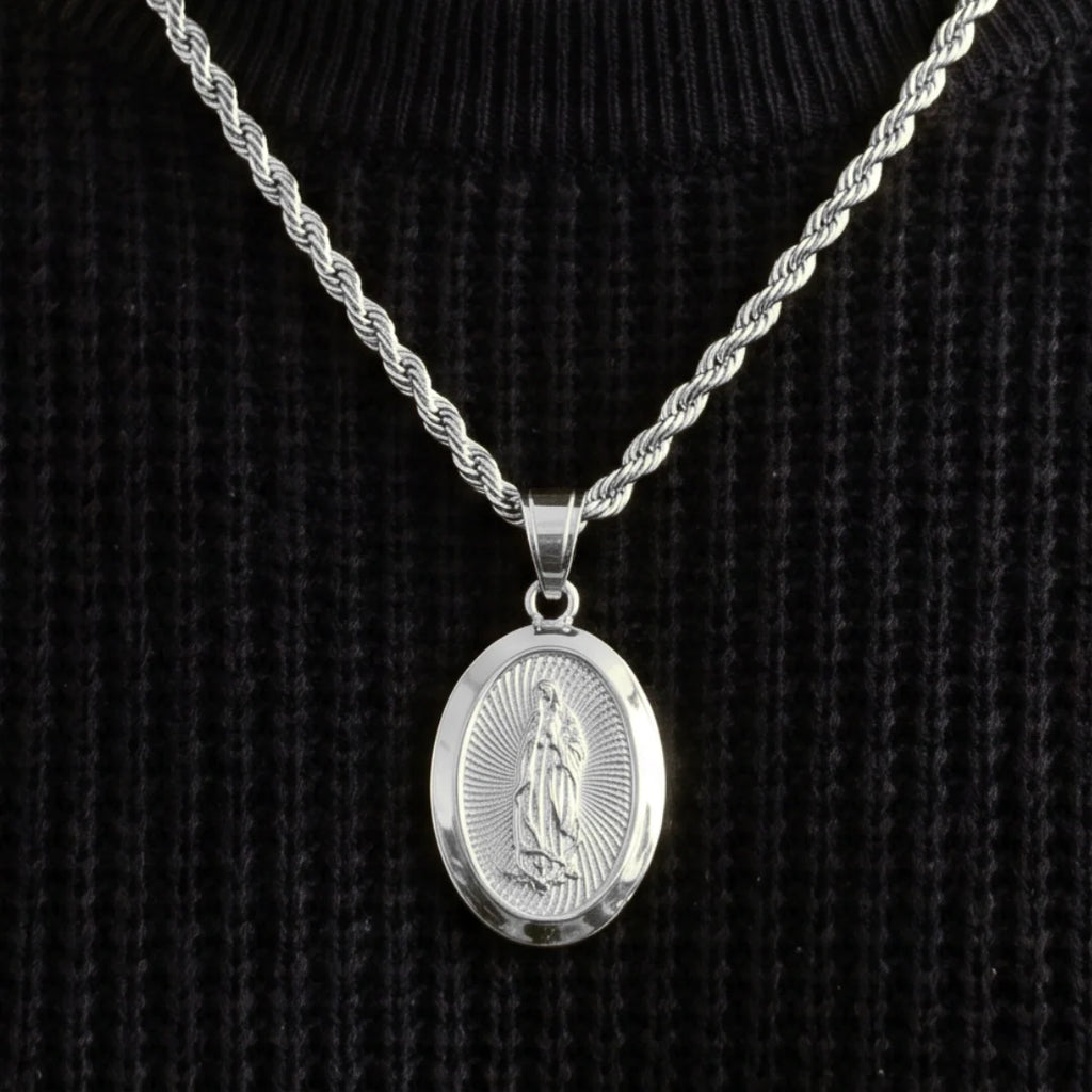Virgin Mary Pendant (Silver)