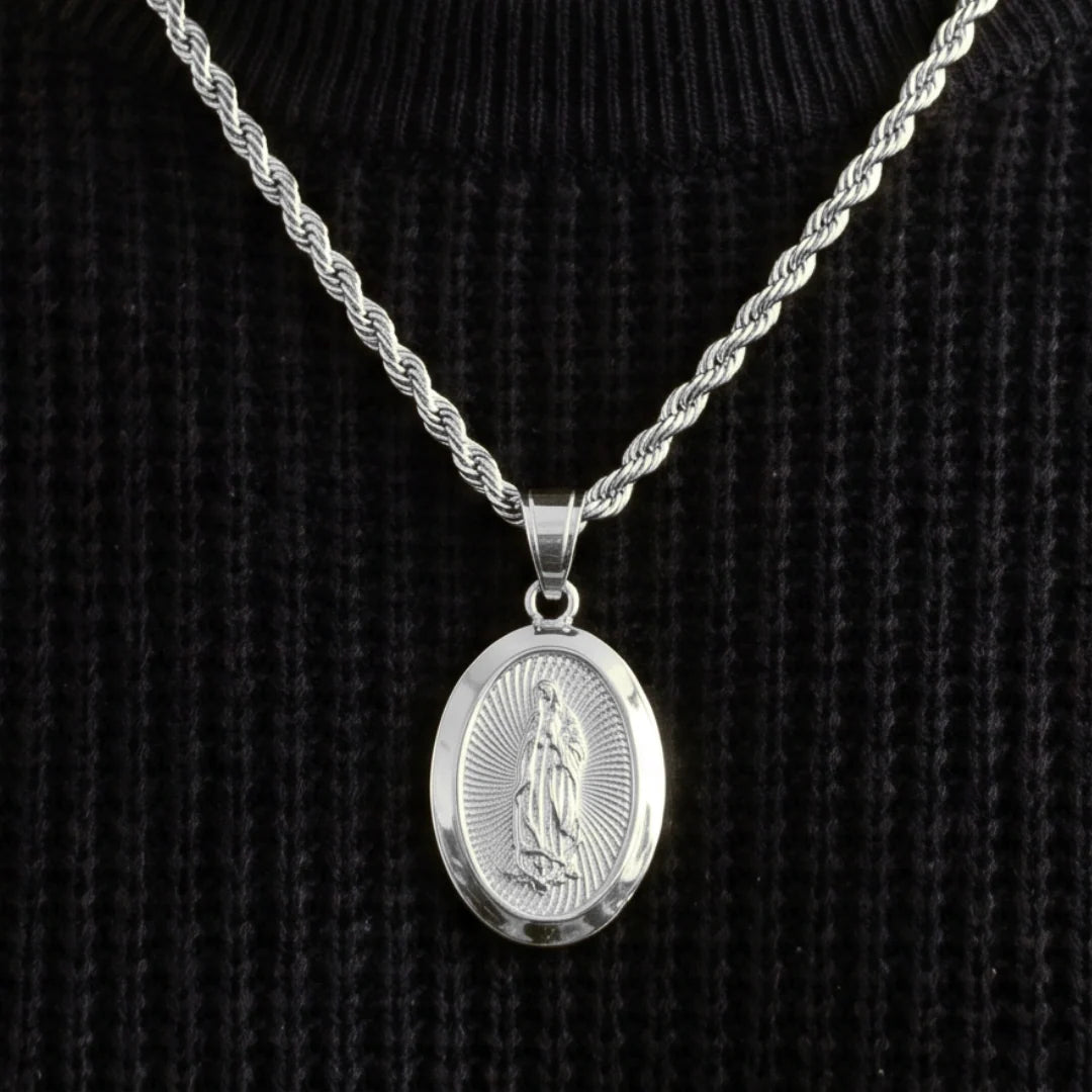 Virgin Mary Pendant (Silver)