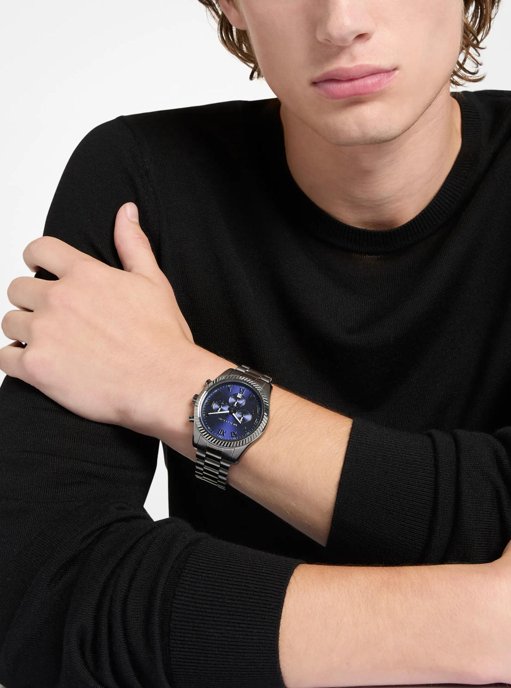 Oversized Lexington Gunmetal-Tone Watch
