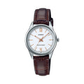 Casio Women’s Brown Leather Watch with White Dial - LTP-V005L-7B3UDF