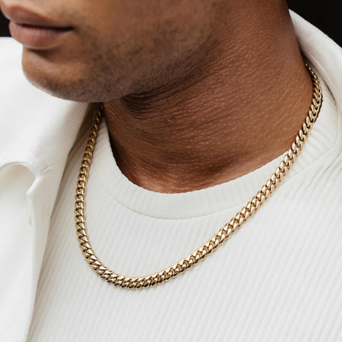 Solid Gold Miami Cuban Link Chain in Yellow Gold - 8mm