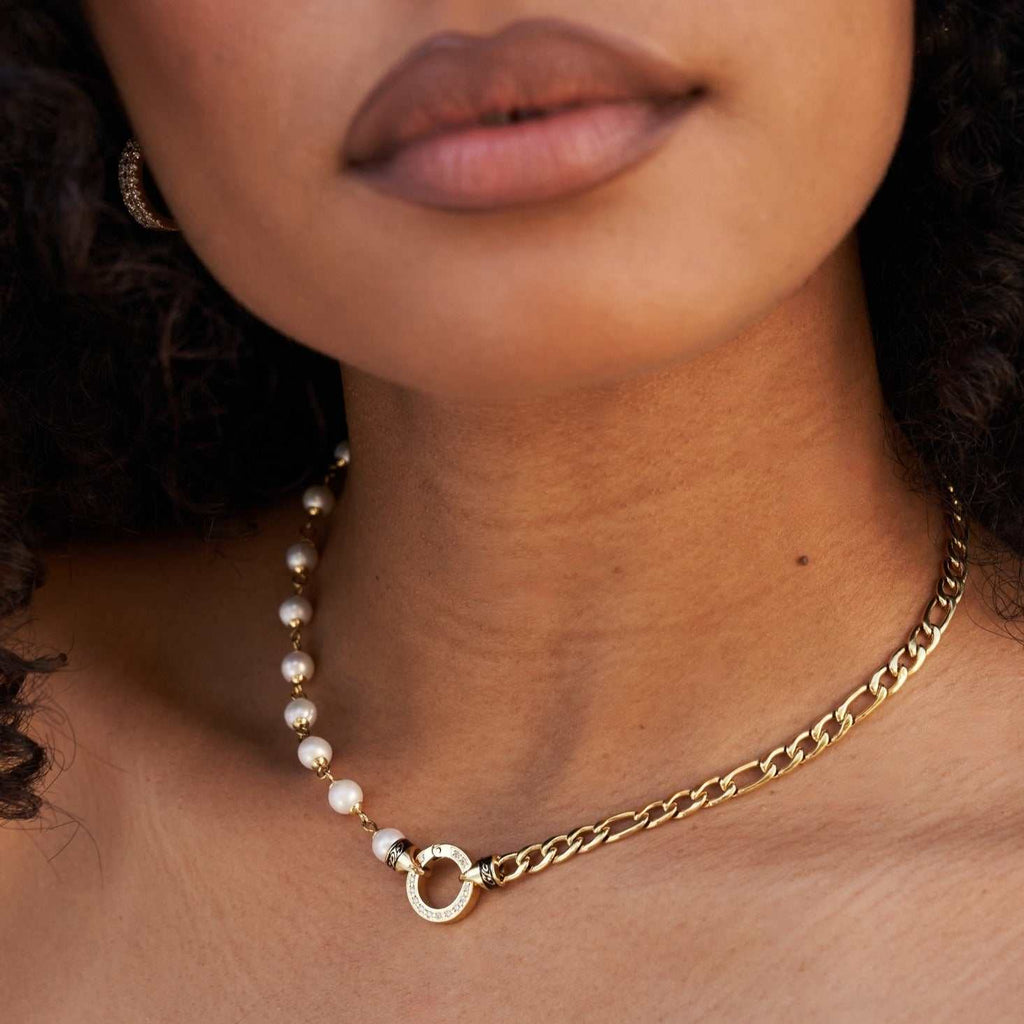 Figaro Chain + Pearl Necklace