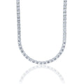 Men's Moissanite Diamond Tennis Chain in White Gold Vermeil - 5mm