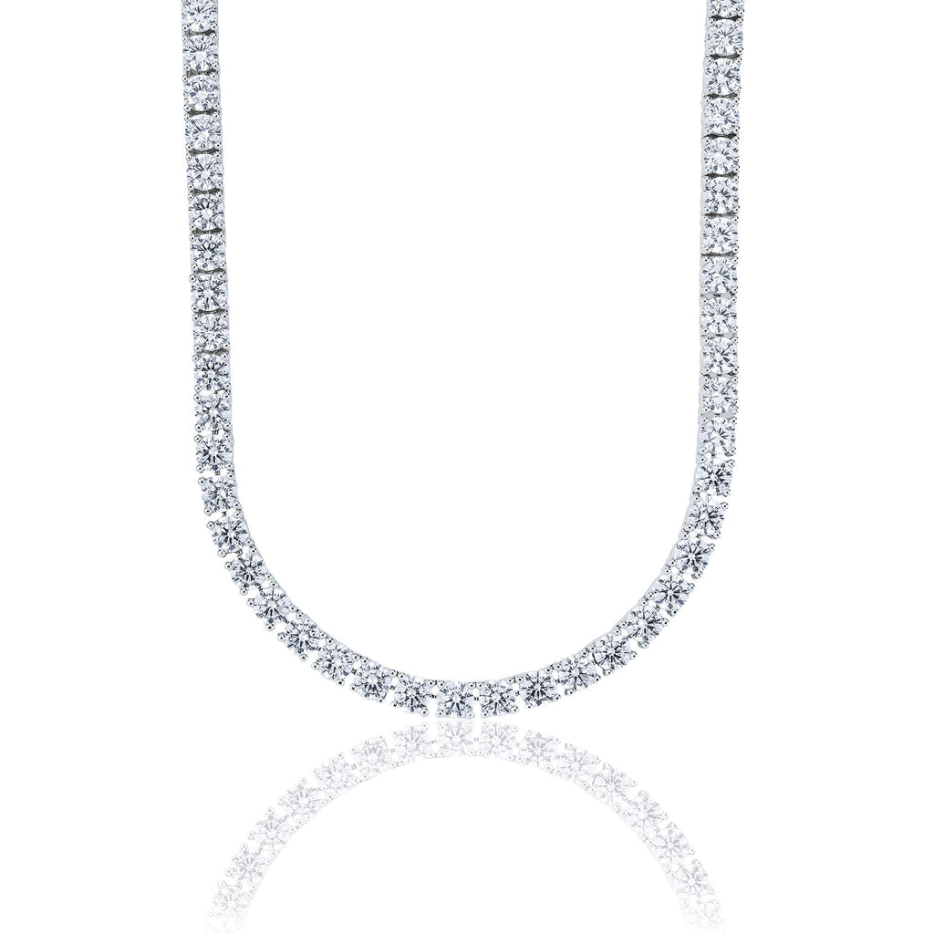 Moissanite Diamond Tennis Chain in Sterling Silver - 5mm