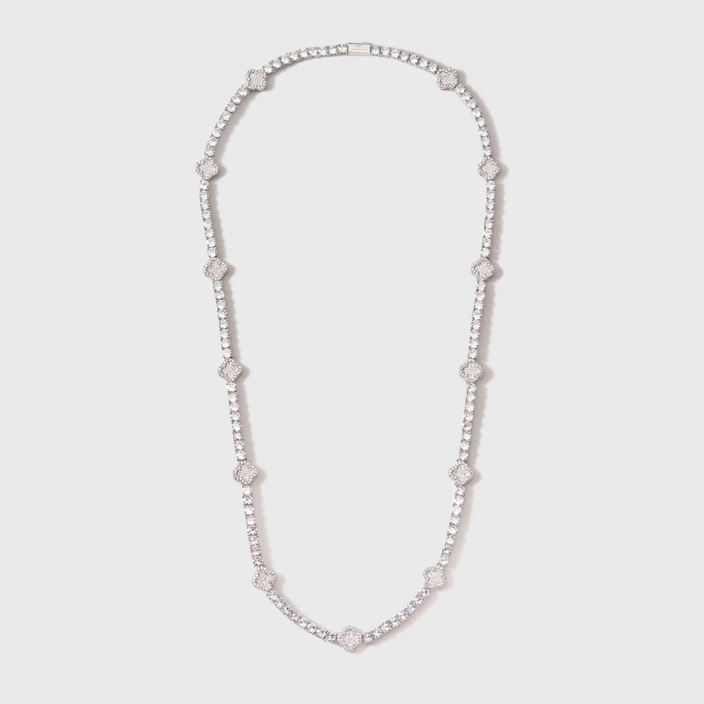 Women's Clover Tennis Chain (Silver) - 4mm