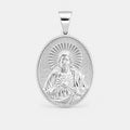 Jesus Sacred Heart Pendant (Silver)