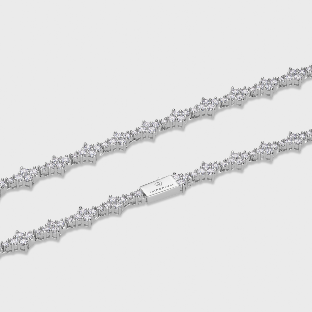 Women's Honeycomb Tennis Chain (Silver) - 6.5mm
