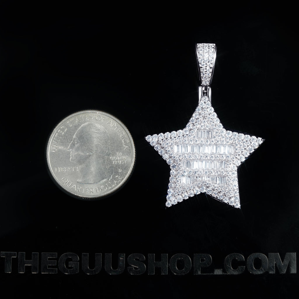 UPDATED 2019 Hip Hop CZ Pentagram Pendant