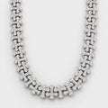 Iced Cross Chain (Silver) - 12mm