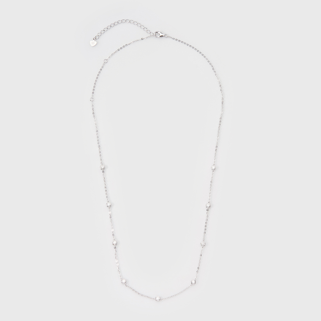 Moissanite Novem Necklace (Silver)