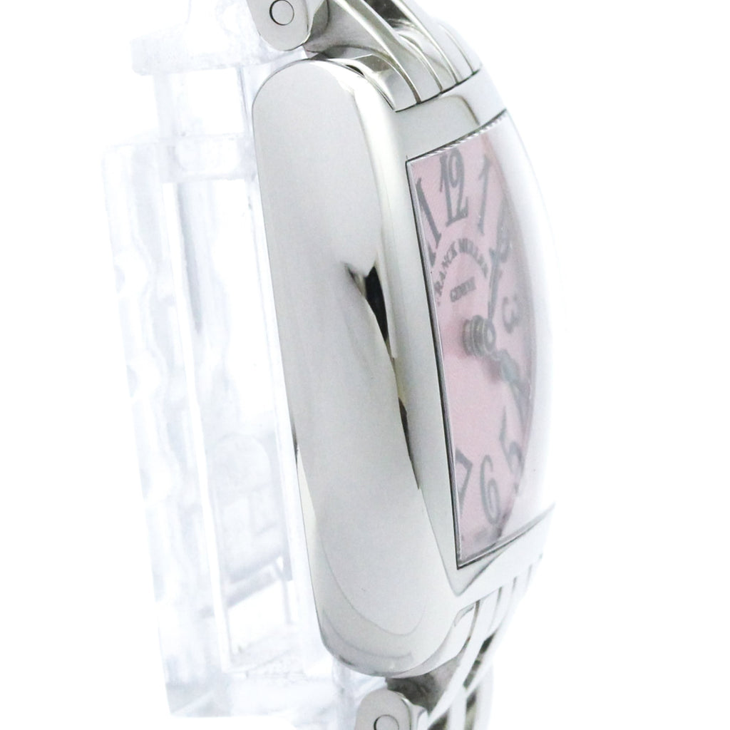 Franck Muller Cintree Curvex Quartz gold And Crocodile With Diamond Bezel Watch (Pre-Owned)