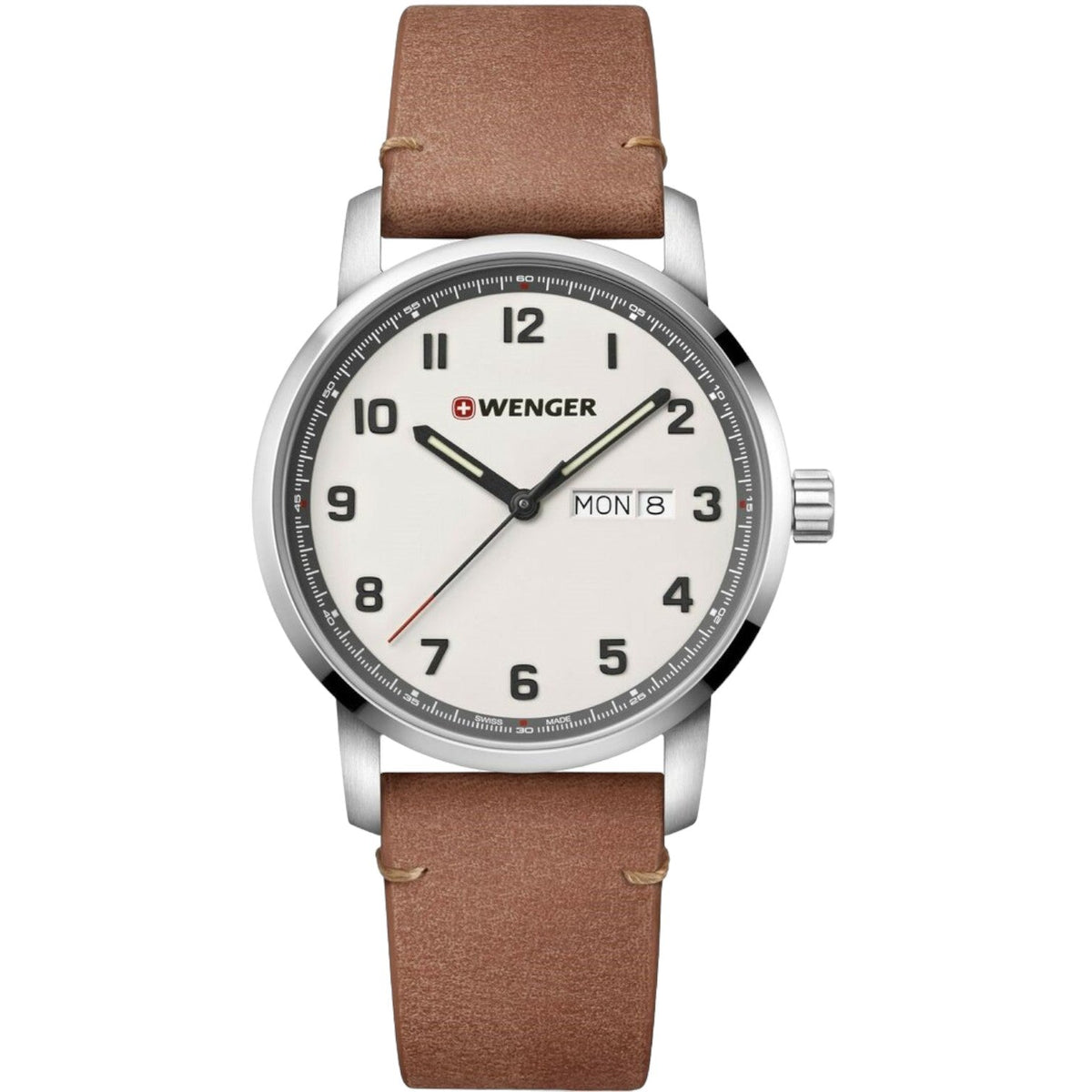 WENGER Swiss Army Men's 01.1541.117 Attitude Off-White Dial Watch 42mm