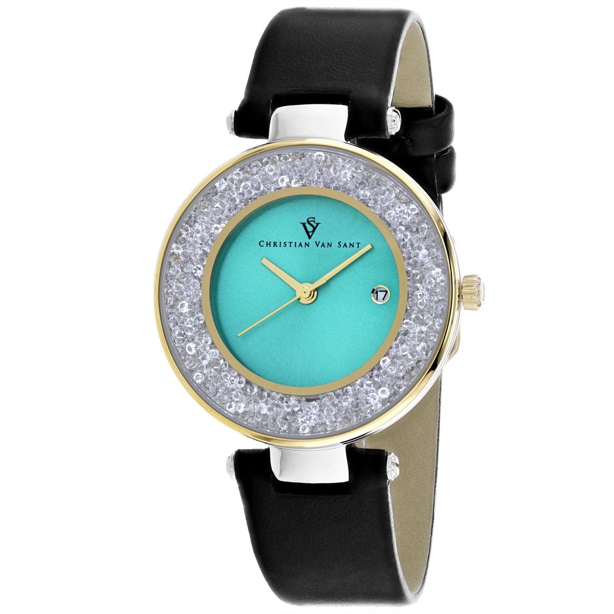 Christian Van Sant Women's Dazzle Blue Round 34mm